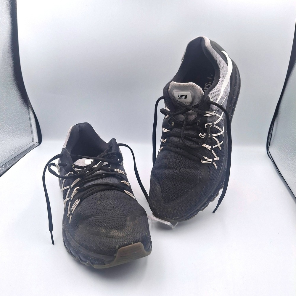 Nike Air Max 2015 iD Mens 12 Custom Black Grey Running Shoes 746764-994